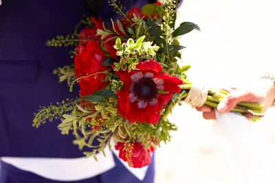 Anemone and thlaspi bouquet