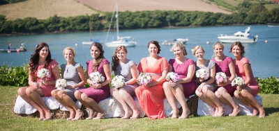 Romantic, pastel bridesmaids' bouquets